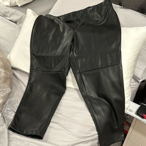 Black vegan “leather” pants